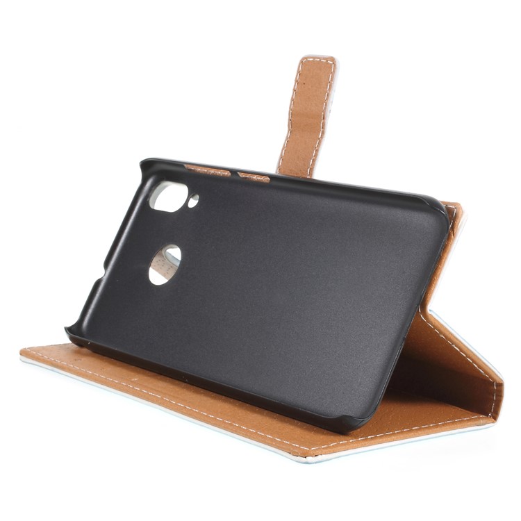 Pattern Printing Stand Wallet Leather Shell Case for Asus Zenfone Max (M1) ZB555KL - Blue Butterfly-4