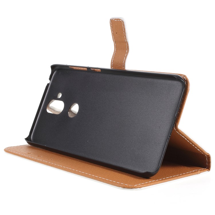 Pattern Printing Wallet Leather Cover Case for Asus Zenfone 5 Lite ZC600KL - Black and White Cat-4