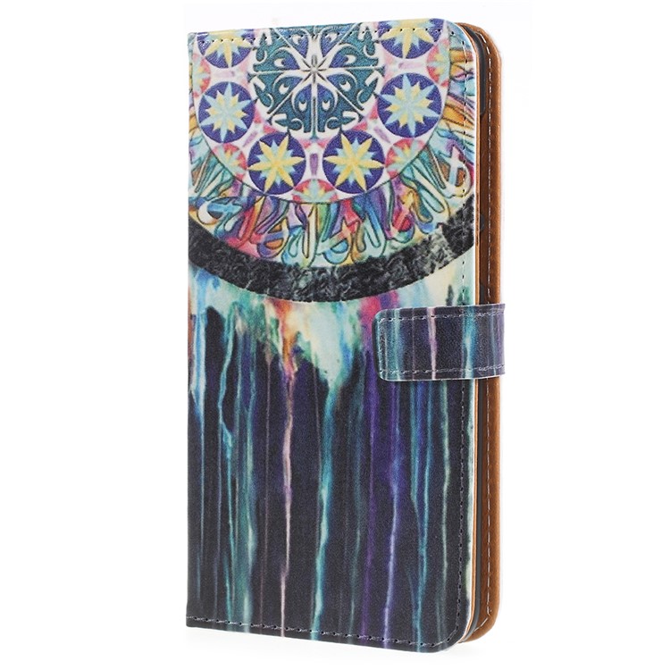 For Asus Zenfone 5 Lite ZC600KL Pattern Printing Wallet Leather Folio Magnetic Case - Colorful Dream Catcher-2