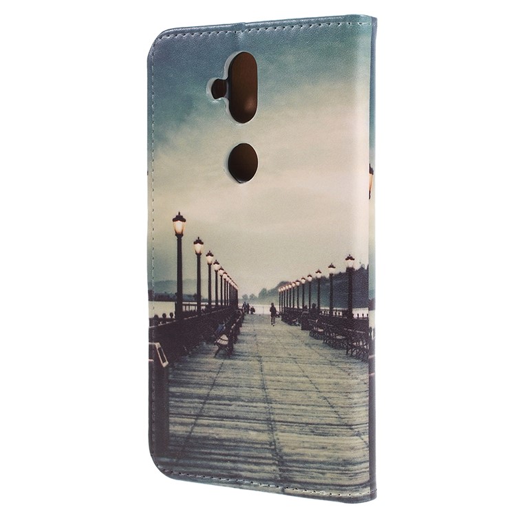 Pattern Printing Wallet Leather Flip Casing for Asus Zenfone 5 Lite ZC600KL - Seaside Trestle-3