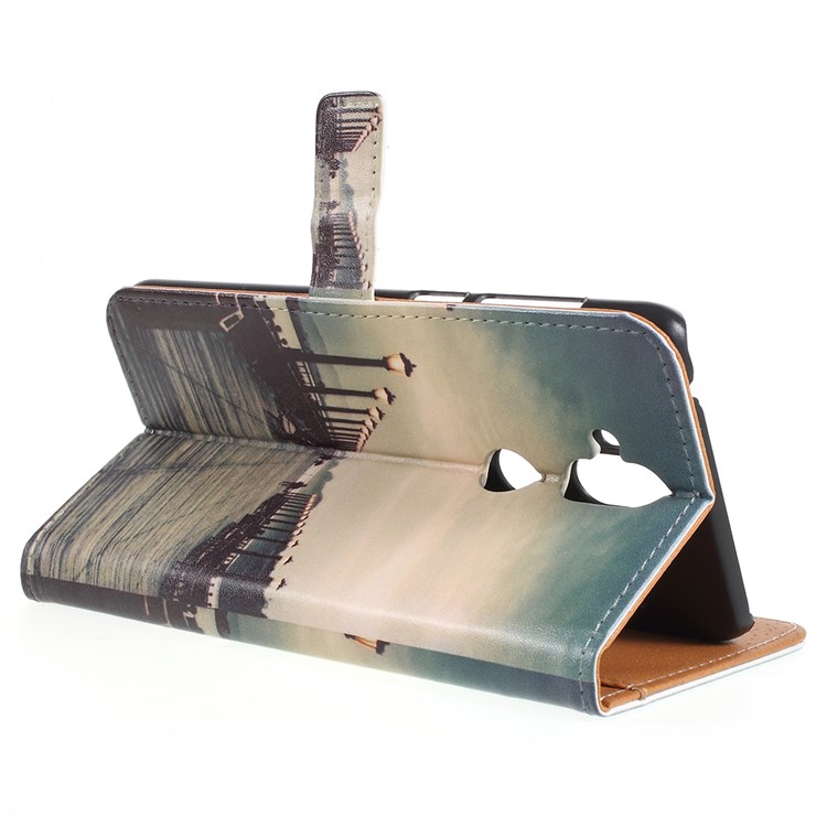 Pattern Printing Wallet Leather Flip Casing for Asus Zenfone 5 Lite ZC600KL - Seaside Trestle-5