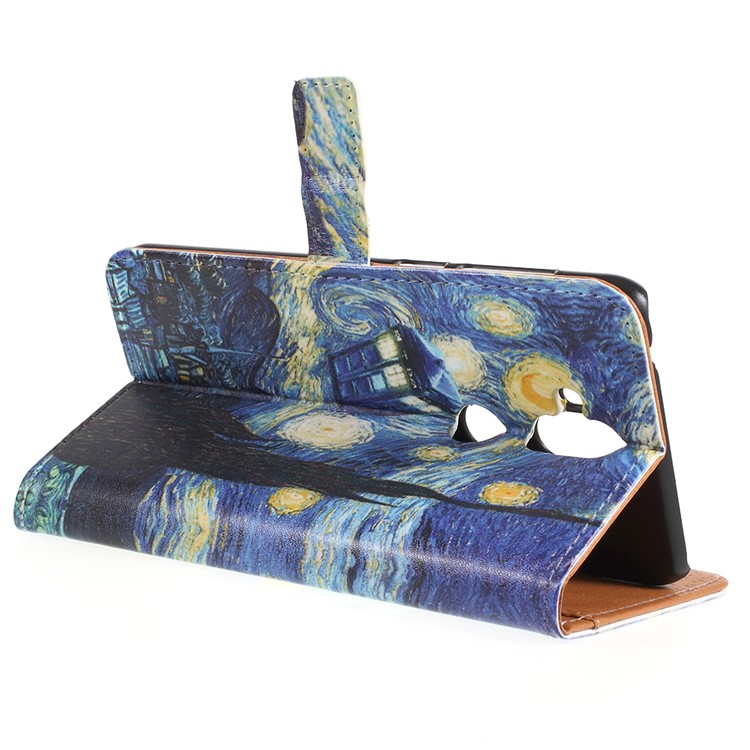 Pattern Printing Wallet Leather Cellphone Case with Card Holders for Asus Zenfone 5 Lite ZC600KL - Starry Sky-5