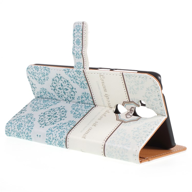 Patterned PU Leather Phone Wallet Stand Case Accessory for Asus Zenfone 5 Lite ZC600KL - Crown and Flowers-5