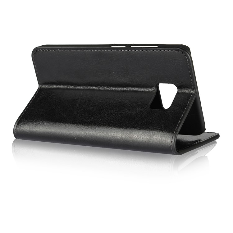Crazy Horse Texture Genuine Leather Wallet Case for Asus Zenfone V V520KL - Black-4