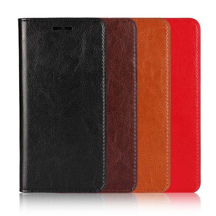 Crazy Horse Texture Genuine Leather Wallet Case for Asus Zenfone V V520KL - Black-6