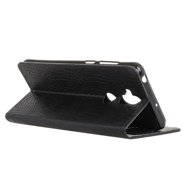 Crocodile Texture PU Leather Wallet Stand Case for Asus Zenfone 5 Lite ZC600KL - Black-5
