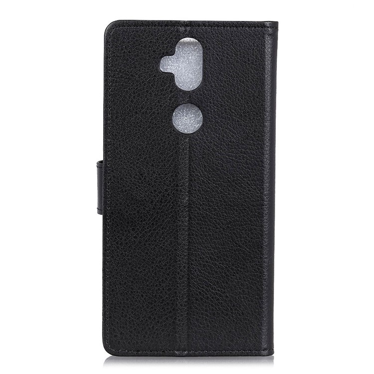 Litchi Skin Wallet Leather Stand Case for Asus Zenfone 5 Lite ZC600KL - Black-5