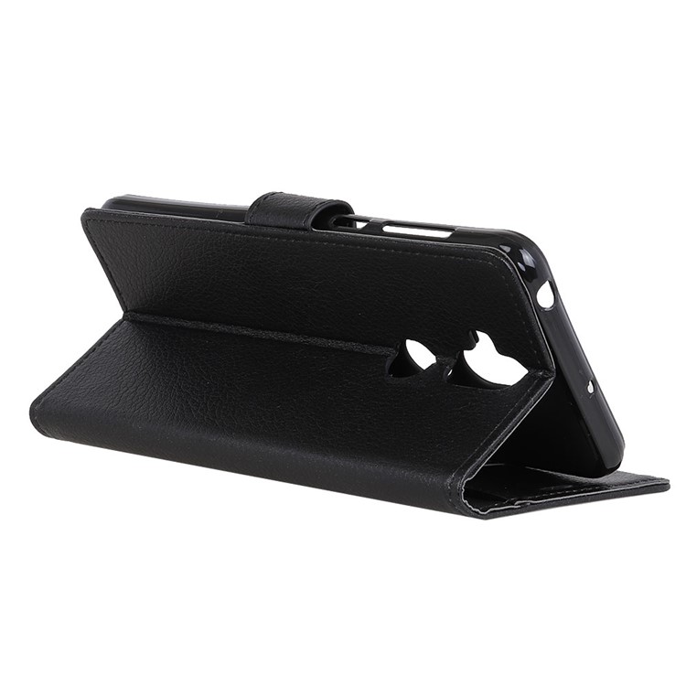 Litchi Skin Wallet Leather Stand Case for Asus Zenfone 5 Lite ZC600KL - Black-7