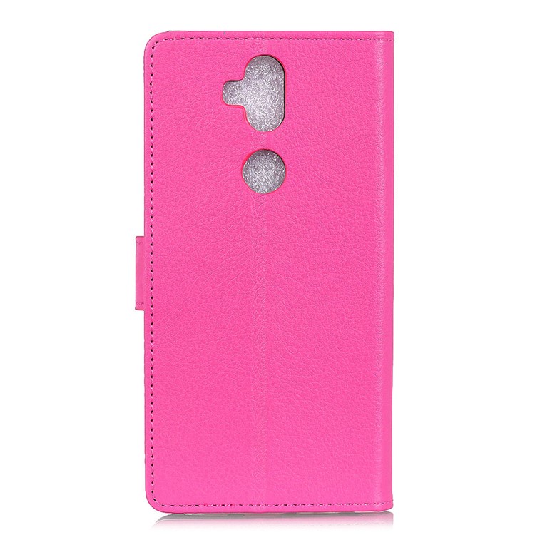 Litchi Skin Wallet Leather Cell Phone Case for Asus Zenfone 5 Lite ZC600KL - Rose-3