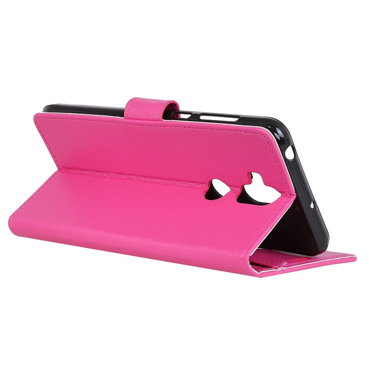 Litchi Skin Wallet Leather Cell Phone Case for Asus Zenfone 5 Lite ZC600KL - Rose-5