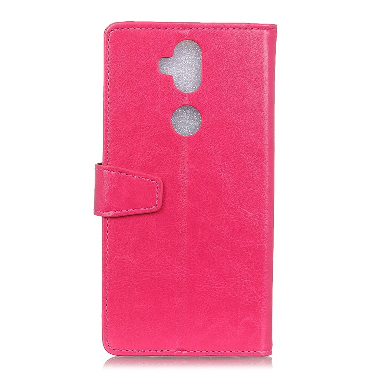 Crazy Horse Wallet Leather Protection Case for Asus Zenfone 5 Lite ZC600KL - Rose-3