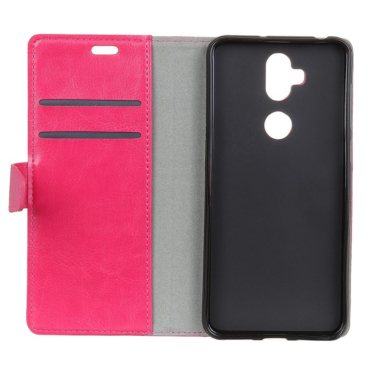 Crazy Horse Wallet Leather Protection Case for Asus Zenfone 5 Lite ZC600KL - Rose-4