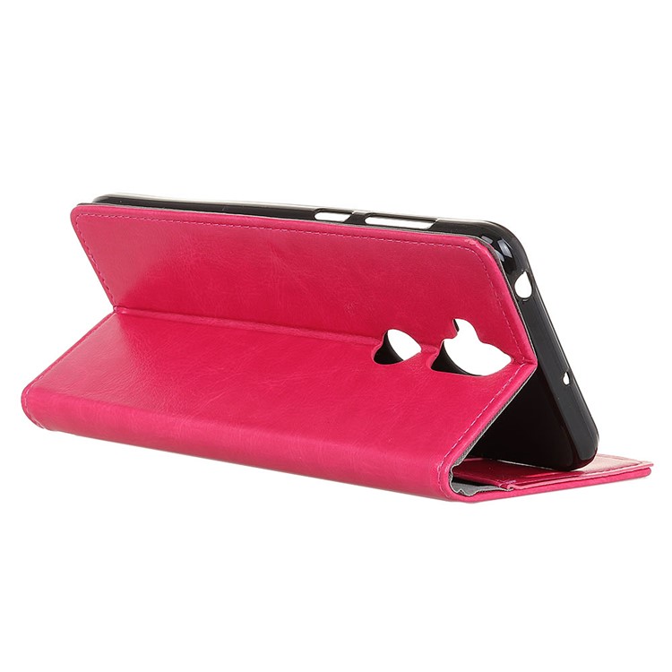 Crazy Horse Wallet Leather Protection Case for Asus Zenfone 5 Lite ZC600KL - Rose-5