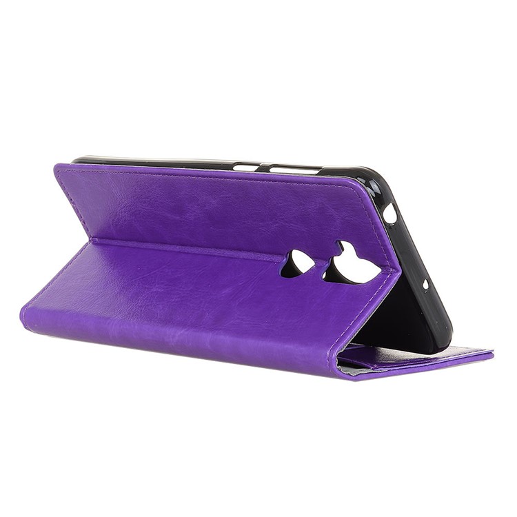Crazy Horse Leather Stand Cover with Card Slots for Asus Zenfone 5 Lite ZC600KL - Purple-5