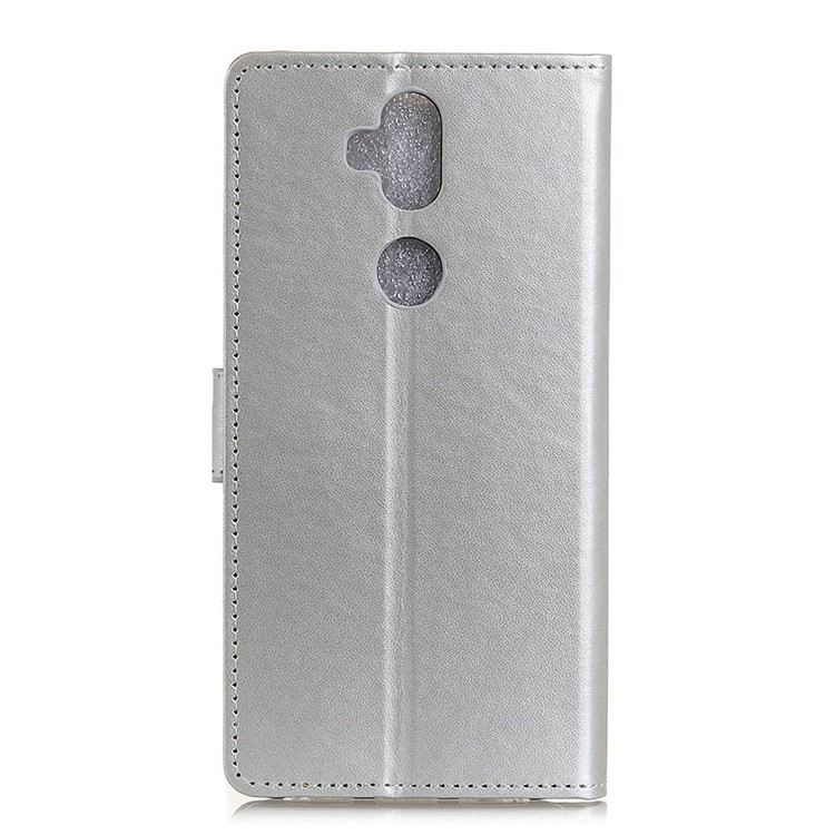 Wallet Leather Stand Phone Casing for Asus Zenfone 5 Lite ZC600KL - Silver-3