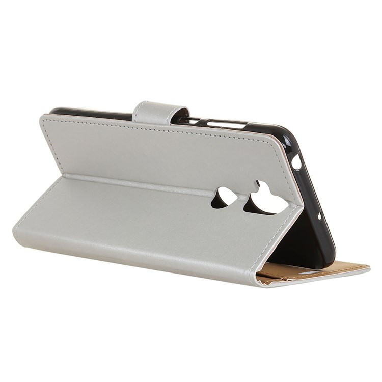 Wallet Leather Stand Phone Casing for Asus Zenfone 5 Lite ZC600KL - Silver-4