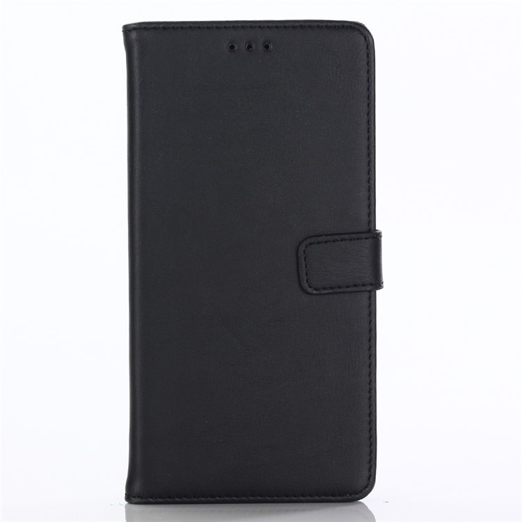 Crazy Horse Texture Retro Style Leather Wallet Stand Case for Asus Zenfone 5 Lite ZC600KL - Black-1