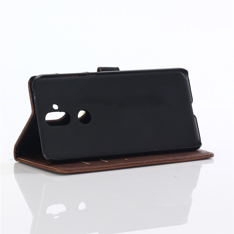 Crazy Horse Texture Retro Style Leather Wallet Stand Case for Asus Zenfone 5 Lite ZC600KL - Black-4