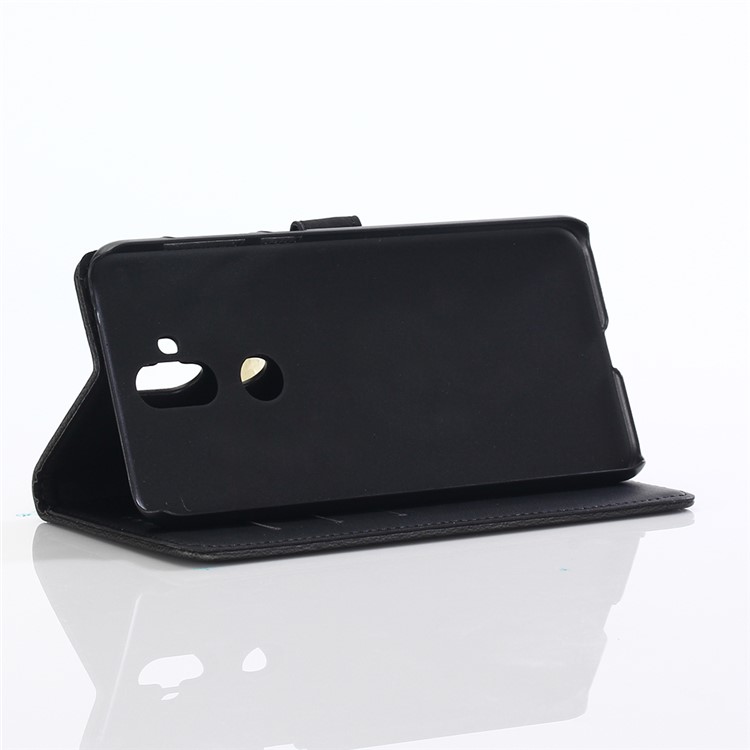 Crazy Horse Texture Retro Style Leather Wallet Stand Case for Asus Zenfone 5 Lite ZC600KL - Black-6