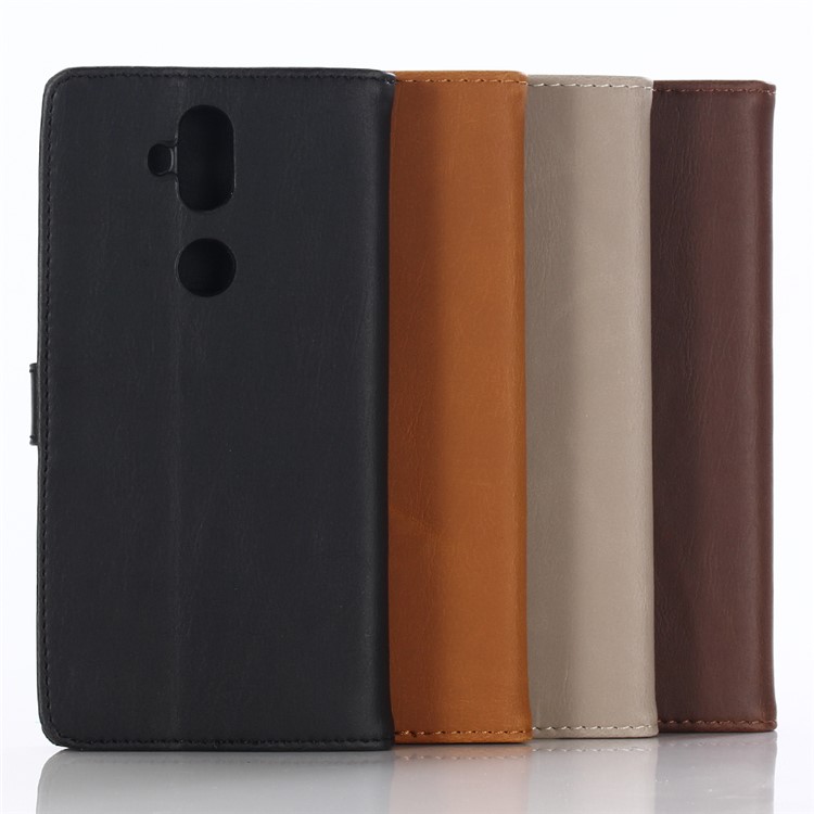Crazy Horse Texture Retro Style Leather Wallet Stand Case for Asus Zenfone 5 Lite ZC600KL - Black-7