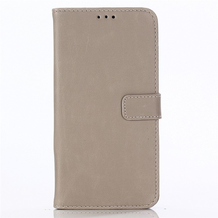 Crazy Horse Texture Retro Style Leather Wallet Cover for Asus Zenfone 5Z ZS620KL - Grey