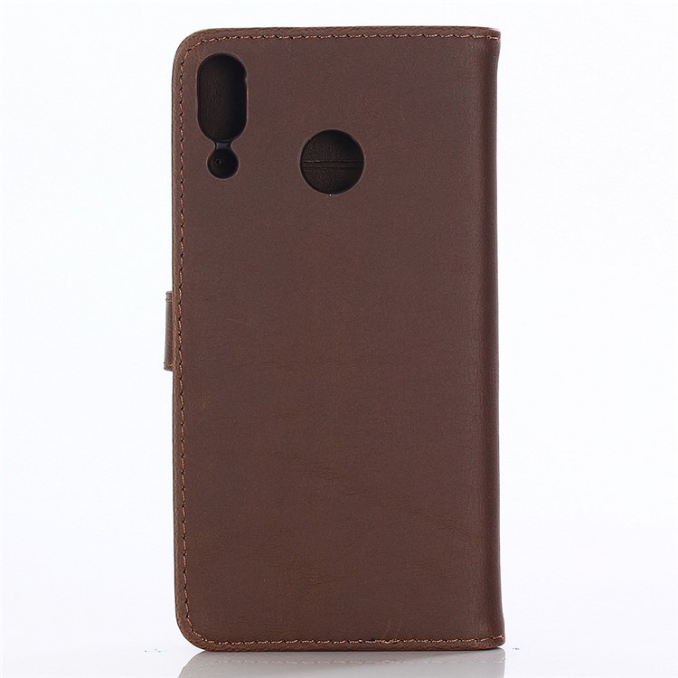 Faux Cheval Texture Style Rétro En Cuir Portefeuille Housse De Téléphone Portable Pour Asus Zenfone 5Z ZS620KL - Café-3
