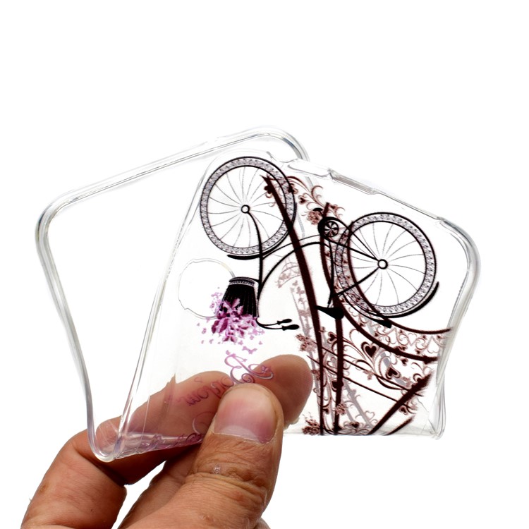 Pattern Printing Soft TPU Back Case for Asus Zenfone Max (M1) ZB555KL - Eiffel Tower and Bicycle-5