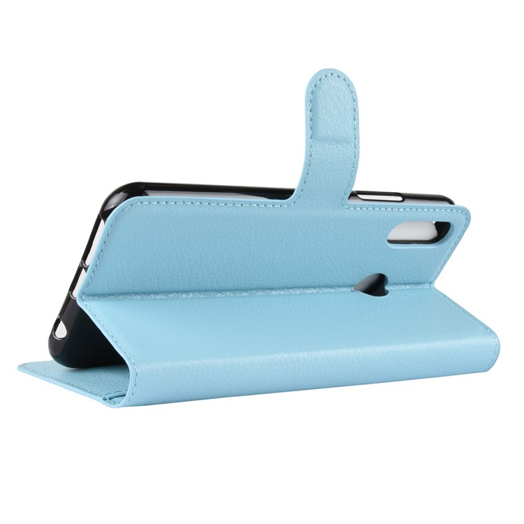 Litchi Grain Stand Wallet Leather Phone Shell for Asus Zenfone 5 ZE620KL - Blue-5