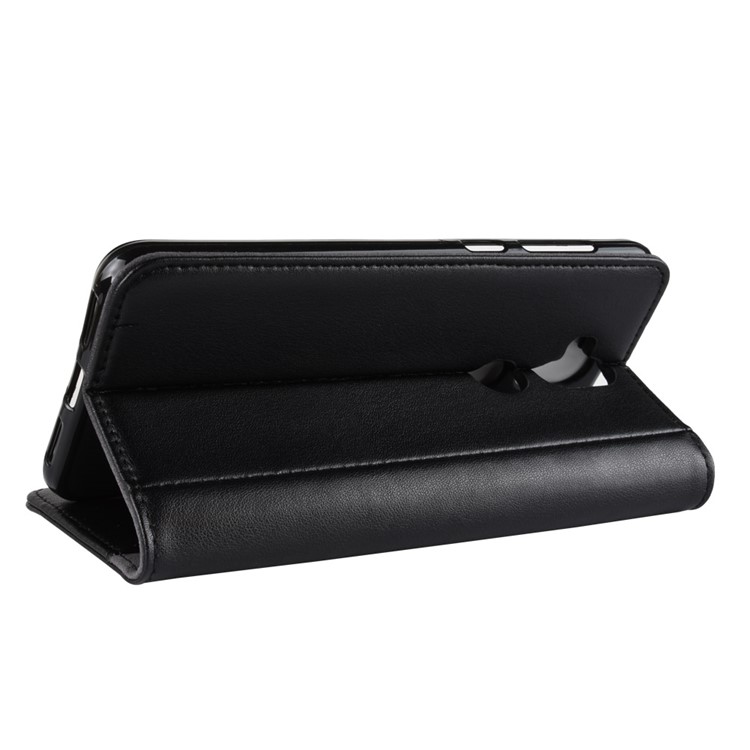 For Asus Zenfone 5 Lite ZC600KL Flip Genuine Split Leather Wallet Cover Shell - Black-7