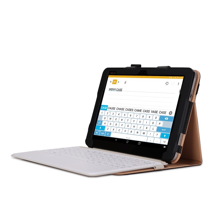 Folio PU Leather Stand Card Slots Case for ASUS TransBook Mini T103HAF and Keyboard - Black-11