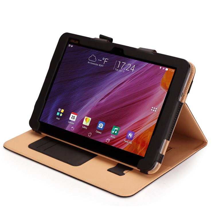 Folio PU Leather Stand Card Slots Case for ASUS TransBook Mini T103HAF and Keyboard - Black-8