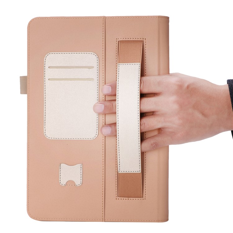 Folio PU Leather Stand Card Slots Protective Cover for ASUS TransBook Mini T103HAF and Keyboard - Gold-3