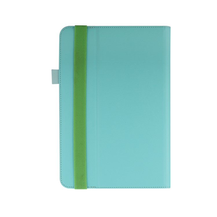 Folio PU Leather Stand Wallet Tablet Shell for ASUS TransBook Mini T103HAF and Keyboard - Cyan-5