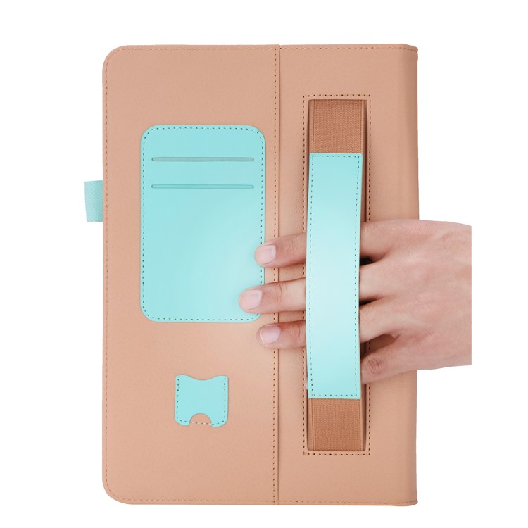 Folio PU Leather Stand Wallet Tablet Shell for ASUS TransBook Mini T103HAF and Keyboard - Cyan-8