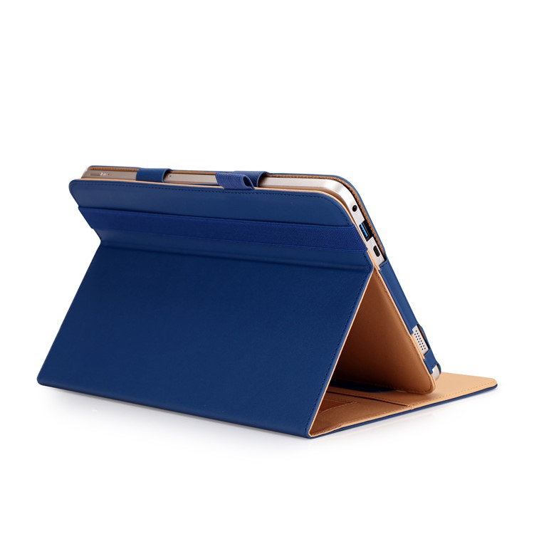 PU Leather Stand Card Slots Folio Casing for ASUS TransBook Mini T103HAF and Keyboard - Dark Blue-9