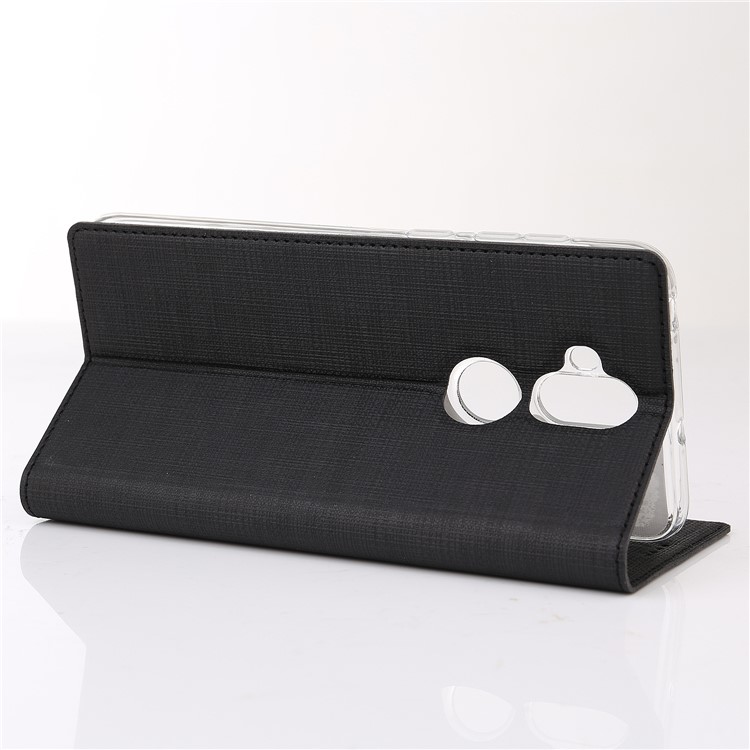 VILI DMX Cross Texture Leather Stand Phone Case for Asus Zenfone 5 Lite ZC600KL - Black-4