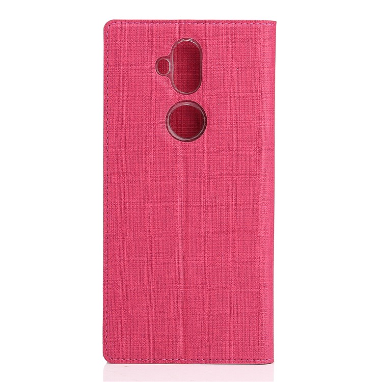 VILI DMX Cross Texture Leather Phone Shell with Card Holder for Asus Zenfone 5 Lite ZC600KL - Rose-3