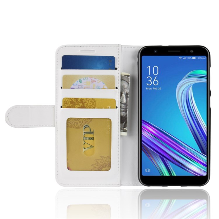 Crazy Horse Texture Wallet Stand Leather Cover for Asus Zenfone Max (M1) ZB555KL - White-5