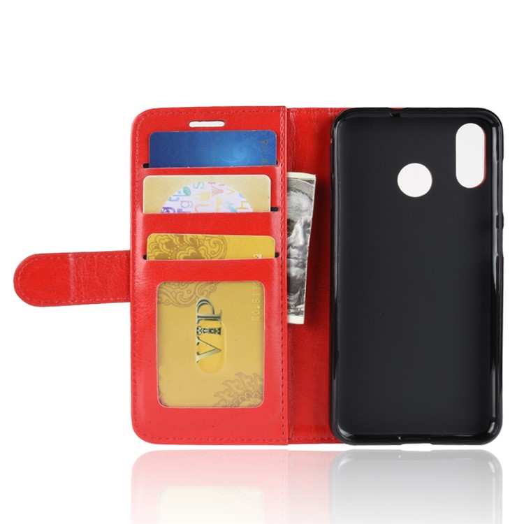 Crazy Horse Texture Wallet Stand Leather Phone Case for Asus Zenfone Max (M1) ZB555KL - Red-4