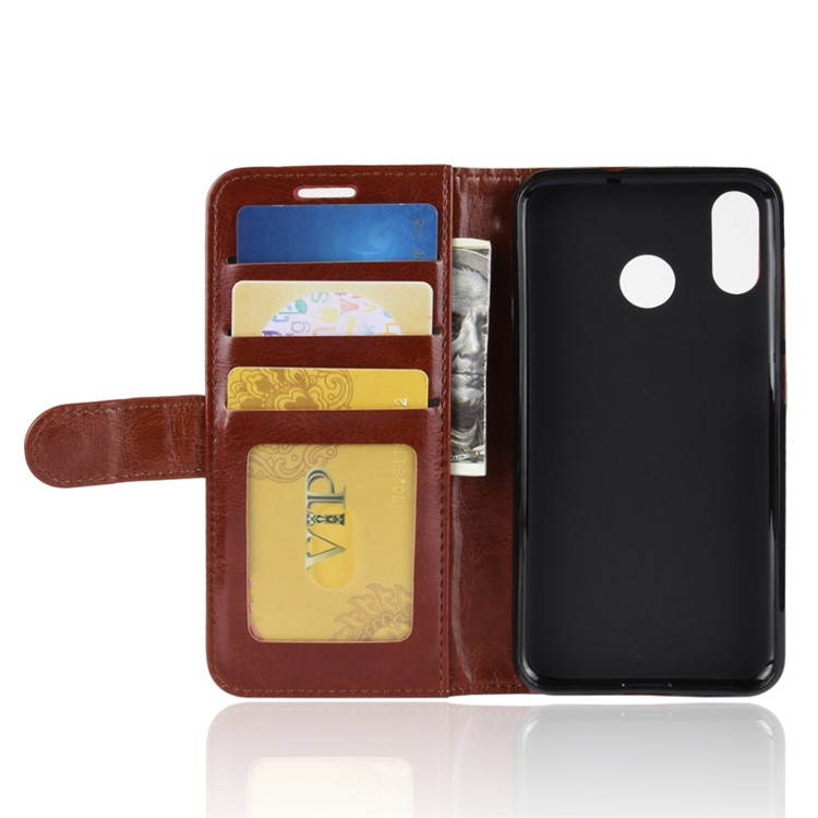 Crazy Horse Texture Wallet Stand Leather Phone Cover for Asus Zenfone Max (M1) ZB555KL - Brown-2