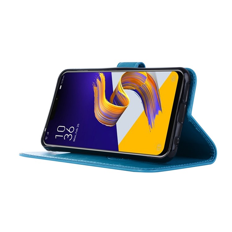 Imprint Owl Dream Catcher Pattern Wallet Leather Stand Magnetic Cover for Asus Zenfone Max (M1) ZB555KL - Blue-6