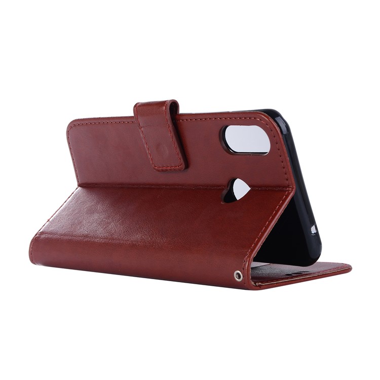 Imprint Owl Dream Catcher Pattern Leather Stand Wallet Folio Case Accessory for Asus Zenfone Max (M1) ZB555KL - Brown-5
