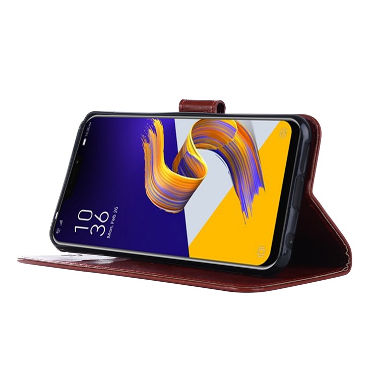 Imprint Owl Dream Catcher Pattern Leather Stand Wallet Folio Case Accessory for Asus Zenfone Max (M1) ZB555KL - Brown-6