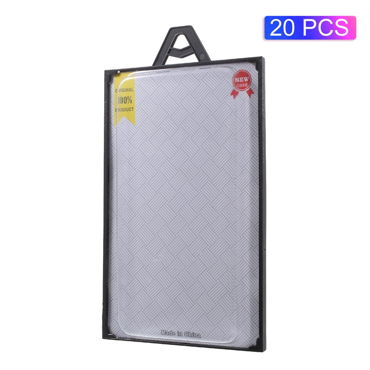 20Pcs/Lot Woven Texture Paper + Plastic Retail Packing Box for iPhone 8 Plus/7 Plus Cases, Size: 165 x 83 x 10mm-1