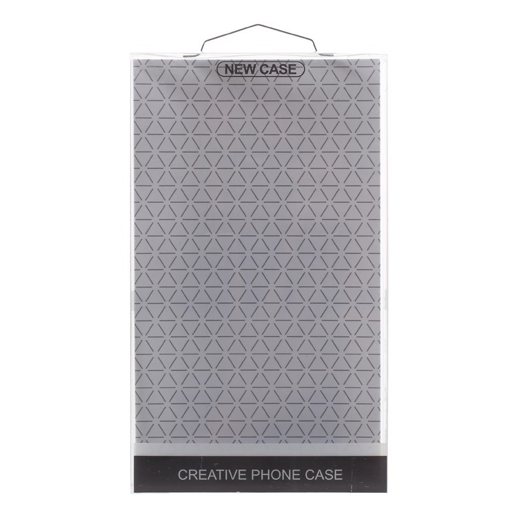 20Pcs/Lot Paper + Plastic Retail Packing Box for iPhone 8 Plus/7 Plus Cases - Triangle Pattern Paper / White Edge-2