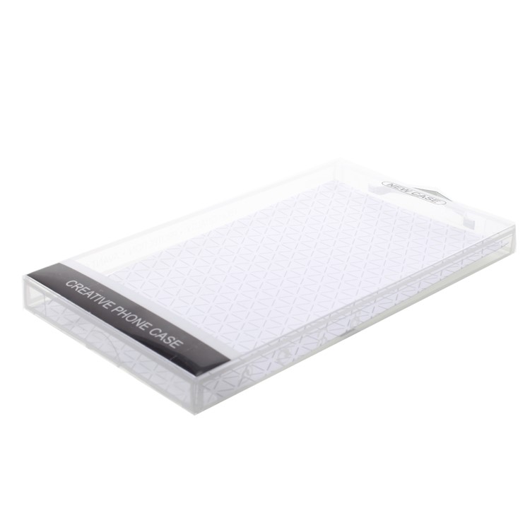 20Pcs/Lot Paper + Plastic Retail Packing Box for iPhone 8 Plus/7 Plus Cases - Triangle Pattern Paper / White Edge-3