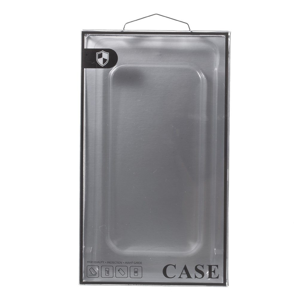 20Pcs/Lot Paper + Phone Case Retail Packing Box for iPhone 8 Plus/7 Plus Cases - Silver Paper / Black Edge-2