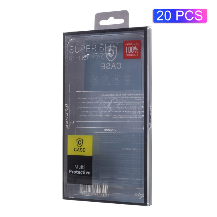 20pcs/Lot Plastic Package Box for iPhone 8 Plus / 7 Plus Cases, Size: 175 x 95 x 15mm - Black-1