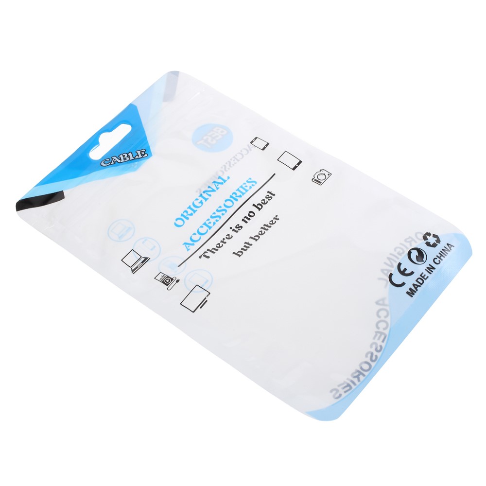 100Pcs/Lot Ziplock Package Packaging Bag for iPhone SE/5S/5 Case, Inner Size: 13x9cm - Blue-3