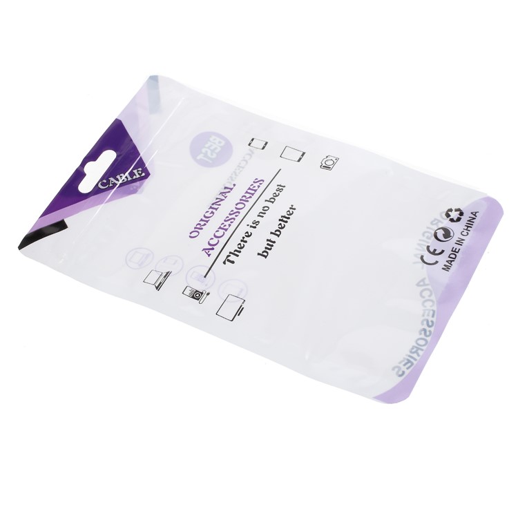 100 Pçs / Lote Fino Zip Lock Plástico Pacote De Varejo Saco Para Iphone SE / 5S / 5 Caso, Tamanho Interno: 13x9 Cm - Roxa-2
